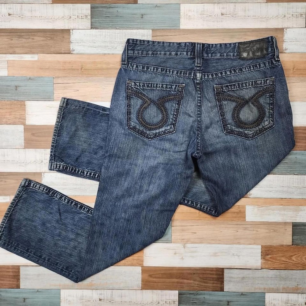 Big Star Union Regular Straight Leg Jeans Mens 36R Medium Wash Blue Denim